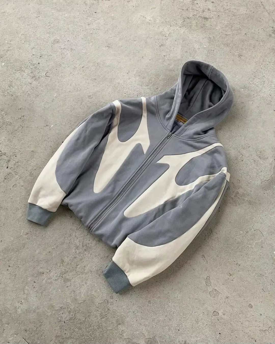 Y2K Retro Zip up Hoodie Men Harajuku Hip Hop Vintage Gothic Sweatshirt High Street Punk Hip Hop Tops Streetwear