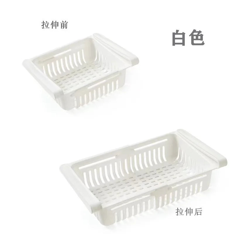 Maximize Your Fridge Space with This Expandable Storage Basket! 🍏🥦 #FridgeOrganization #HomeHacks