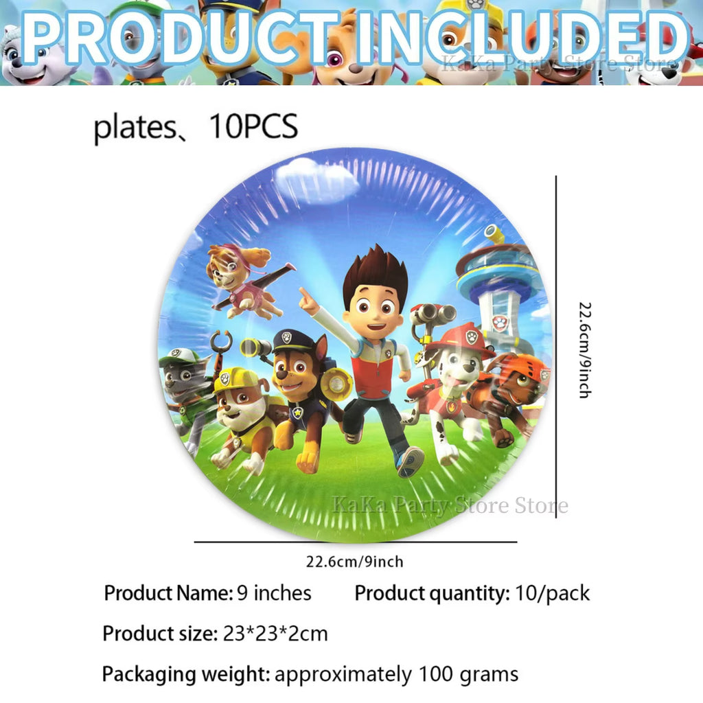 PAW Patrol Birthday Party Decor Tableware Tablecloth Plates Cup Balloons Baby Shower PAW Patrol Party Supplies Kids Favors Gifts
