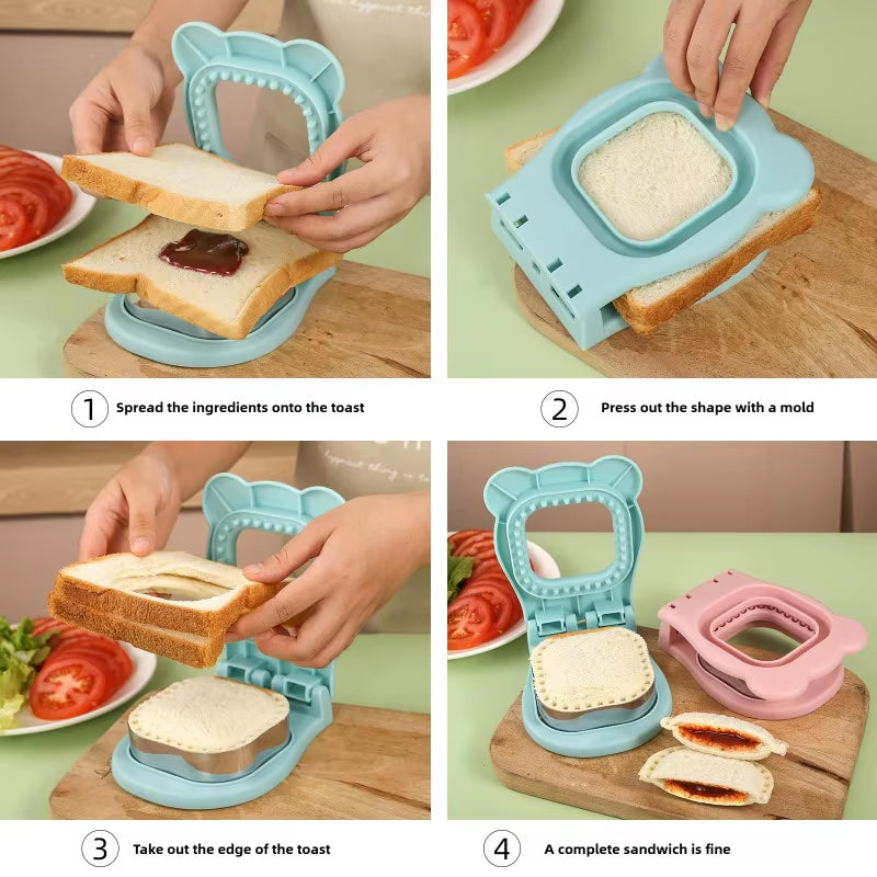 Transform lunchtime fun with our Sandwich Cutter & Sealer! Perfect for kids, this stainless steel tool creates adorable circular sandwiches that make every meal special! 🥪✨ #LunchBoxMagic #KidsEats